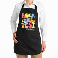 Rock The Test Testing Day Retro Motivational Teacher Student Apron