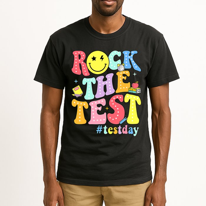 Rock The Test Testing Day Retro Motivational Teacher Student Tall T-Shirt