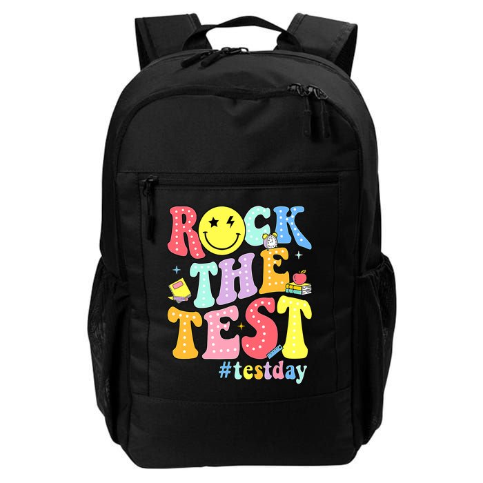 Rock The Test Testing Day Retro Motivational Teacher Student Backpack