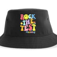 Rock The Test Testing Day Retro Motivational Teacher Student Sustainable Bucket Hat