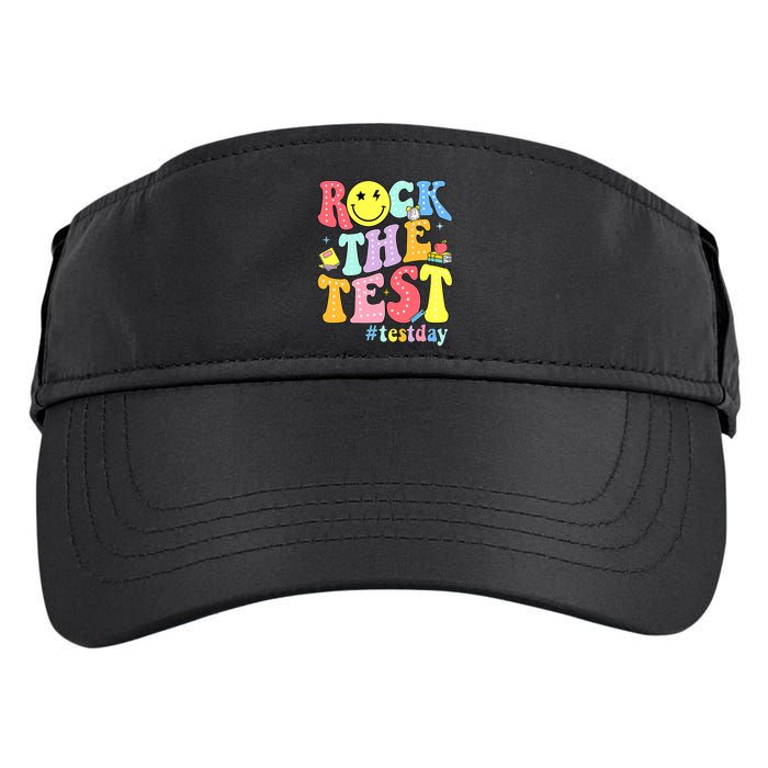Rock The Test Testing Day Retro Motivational Teacher Student Adult Drive Performance Visor