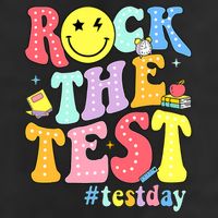 Rock The Test Testing Day Retro Motivational Teacher Student Adult Drive Performance Visor