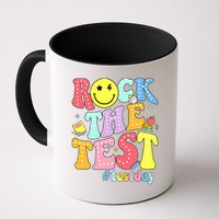 Rock The Test Testing Day Retro Motivational Teacher Student Mug