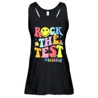 Rock The Test Testing Day Retro Motivational Teacher Student Ladies Essential Flowy Tank