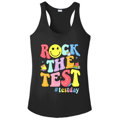 Rock The Test Testing Day Retro Motivational Teacher Student Ladies PosiCharge Competitor Racerback Tank