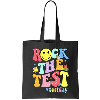 Rock The Test Testing Day Retro Motivational Teacher Student Bag