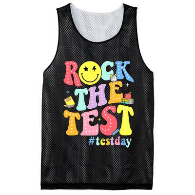 Rock The Test Testing Day Retro Motivational Teacher Student Mesh Reversible Basketball Jersey Tank