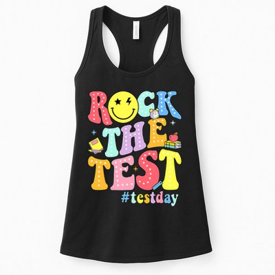 Rock The Test Testing Day Retro Motivational Teacher Student Womens Tank Top