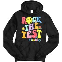 Rock The Test Testing Day Retro Motivational Teacher Student Tie Dye Hoodie