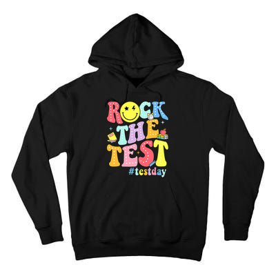 Rock The Test Testing Day Retro Motivational Teacher Student Tall Hoodie