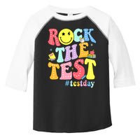 Rock The Test Testing Day Retro Motivational Teacher Student Toddler Fine Jersey T-Shirt