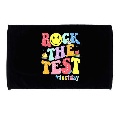 Rock The Test Testing Day Retro Motivational Teacher Student Microfiber Hand Towel