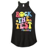Rock The Test Testing Day Retro Motivational Teacher Student Women's Perfect Tri Rocker Tank