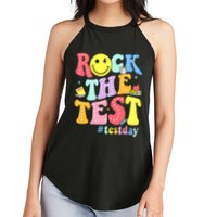 Rock The Test Testing Day Retro Motivational Teacher Student Women's Perfect Tri Rocker Tank