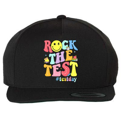Rock The Test Testing Day Retro Motivational Teacher Student Wool Snapback Cap