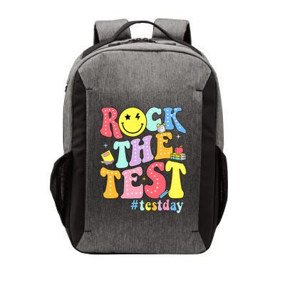 Rock The Test Testing Day Retro Motivational Teacher Student Vector Backpack