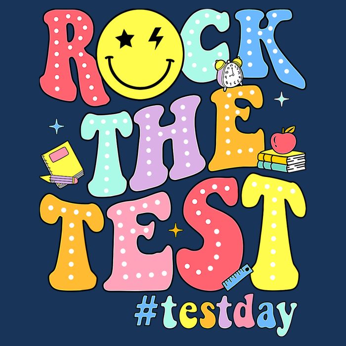 Rock The Test Testing Day Retro Motivational Teacher Student Infant Baby Jersey Bodysuit