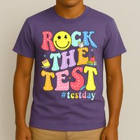 Rock The Test Testing Day Retro Motivational Teacher Student T-Shirt