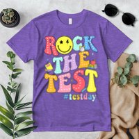 Rock The Test Testing Day Retro Motivational Teacher Student Premium T-Shirt