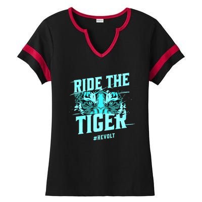 Ride The Tiger Revolt Against The Modern World Julius Evola Ladies Halftime Notch Neck Tee