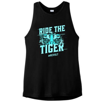 Ride The Tiger Revolt Against The Modern World Julius Evola Ladies PosiCharge Tri-Blend Wicking Tank