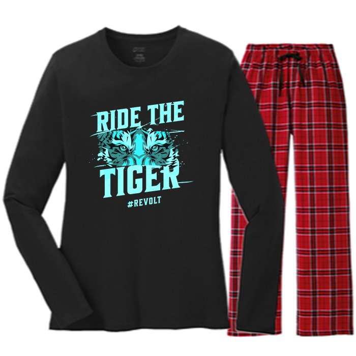 Ride The Tiger Revolt Against The Modern World Julius Evola Women's Long Sleeve Flannel Pajama Set 