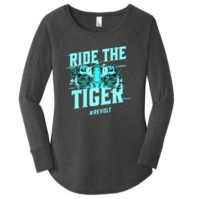 Ride The Tiger Revolt Against The Modern World Julius Evola Women's Perfect Tri Tunic Long Sleeve Shirt