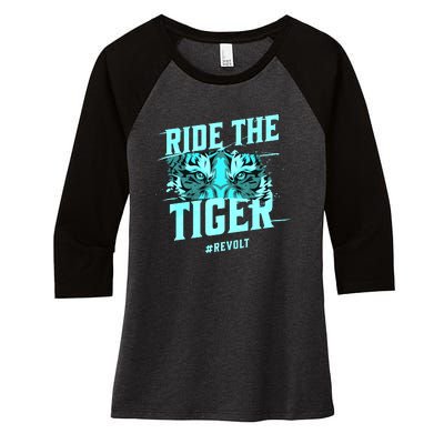 Ride The Tiger Revolt Against The Modern World Julius Evola Women's Tri-Blend 3/4-Sleeve Raglan Shirt