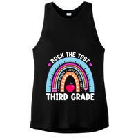 Rock The Test Day 3Rd Grade Teacher Third Grade Testing Day Ladies PosiCharge Tri-Blend Wicking Tank