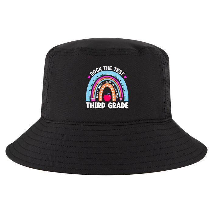 Rock The Test Day 3Rd Grade Teacher Third Grade Testing Day Cool Comfort Performance Bucket Hat