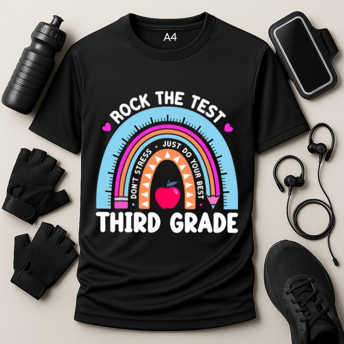 Rock The Test Day 3Rd Grade Teacher Third Grade Testing Day Performance Shirt