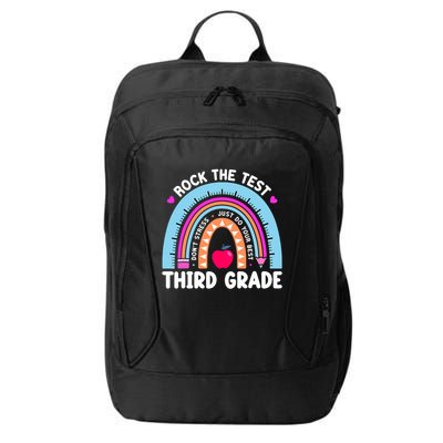 Rock The Test Day 3Rd Grade Teacher Third Grade Testing Day City Backpack