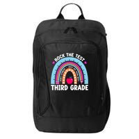 Rock The Test Day 3Rd Grade Teacher Third Grade Testing Day City Backpack