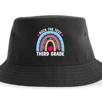 Rock The Test Day 3Rd Grade Teacher Third Grade Testing Day Sustainable Bucket Hat