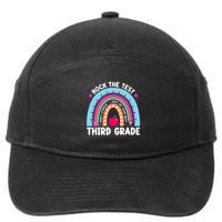 Rock The Test Day 3Rd Grade Teacher Third Grade Testing Day 7-Panel Snapback Hat