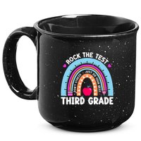 Rock The Test Day 3Rd Grade Teacher Third Grade Testing Day 15oz Campfire Ceramic Mug