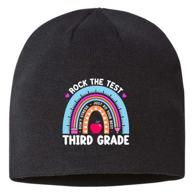 Rock The Test Day 3Rd Grade Teacher Third Grade Testing Day Sustainable Beanie