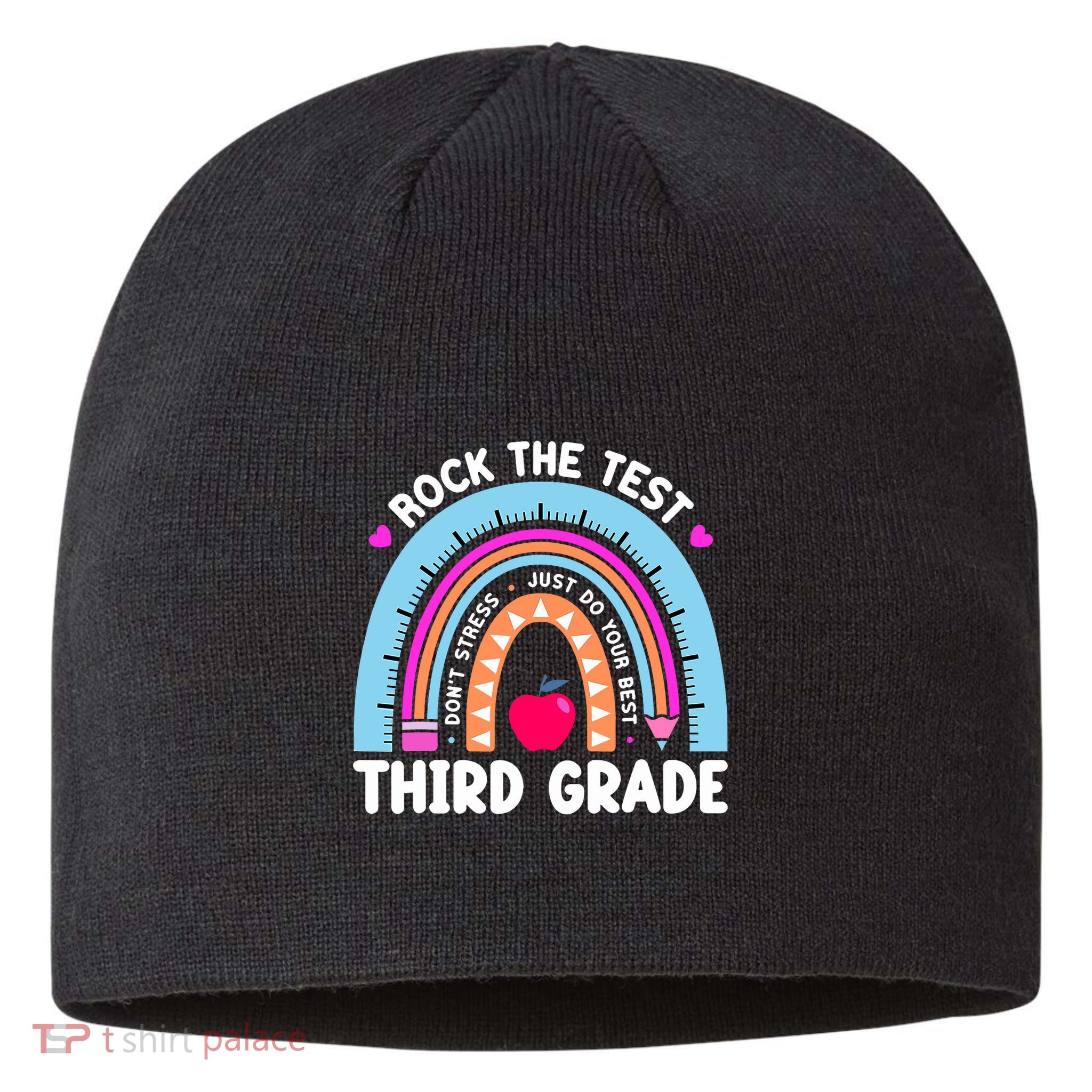 Rock The Test Day 3Rd Grade Teacher Third Grade Testing Day Sustainable Beanie