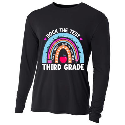 Rock The Test Day 3Rd Grade Teacher Third Grade Testing Day Cooling Performance Long Sleeve Crew