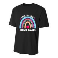 Rock The Test Day 3Rd Grade Teacher Third Grade Testing Day Youth Performance Sprint T-Shirt