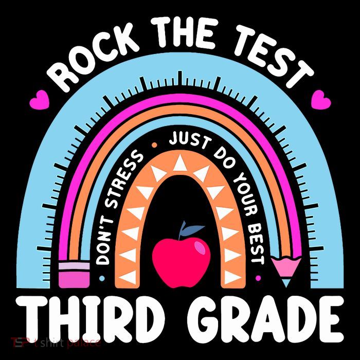 Rock The Test Day 3Rd Grade Teacher Third Grade Testing Day Sustainable Knit Beanie