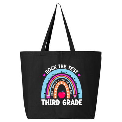 Rock The Test Day 3Rd Grade Teacher Third Grade Testing Day 25L Jumbo Tote