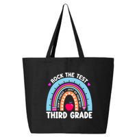 Rock The Test Day 3Rd Grade Teacher Third Grade Testing Day 25L Jumbo Tote