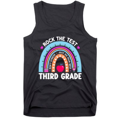 Rock The Test Day 3Rd Grade Teacher Third Grade Testing Day Tank Top