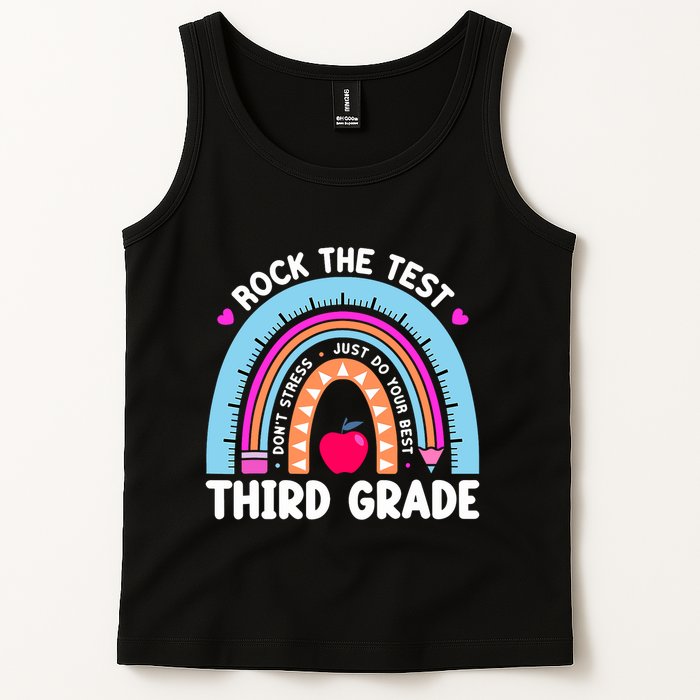 Rock The Test Day 3Rd Grade Teacher Third Grade Testing Day Tank Top
