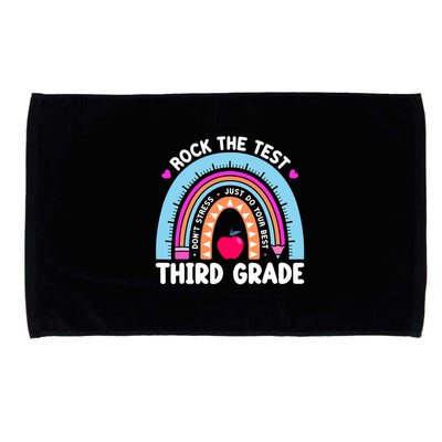 Rock The Test Day 3Rd Grade Teacher Third Grade Testing Day Microfiber Hand Towel