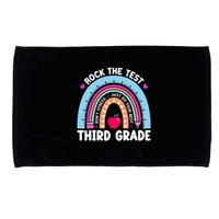 Rock The Test Day 3Rd Grade Teacher Third Grade Testing Day Microfiber Hand Towel