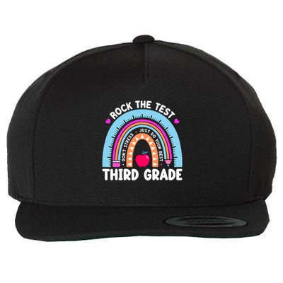Rock The Test Day 3Rd Grade Teacher Third Grade Testing Day Wool Snapback Cap