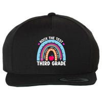Rock The Test Day 3Rd Grade Teacher Third Grade Testing Day Wool Snapback Cap