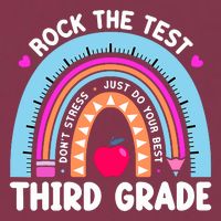 Rock The Test Day 3Rd Grade Teacher Third Grade Testing Day 16oz Travel Tumbler